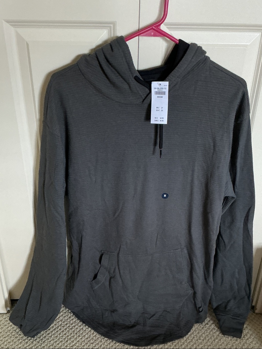 Hollister Charcoal Gray Hooded Long-Sleeve Pullover / hoodie